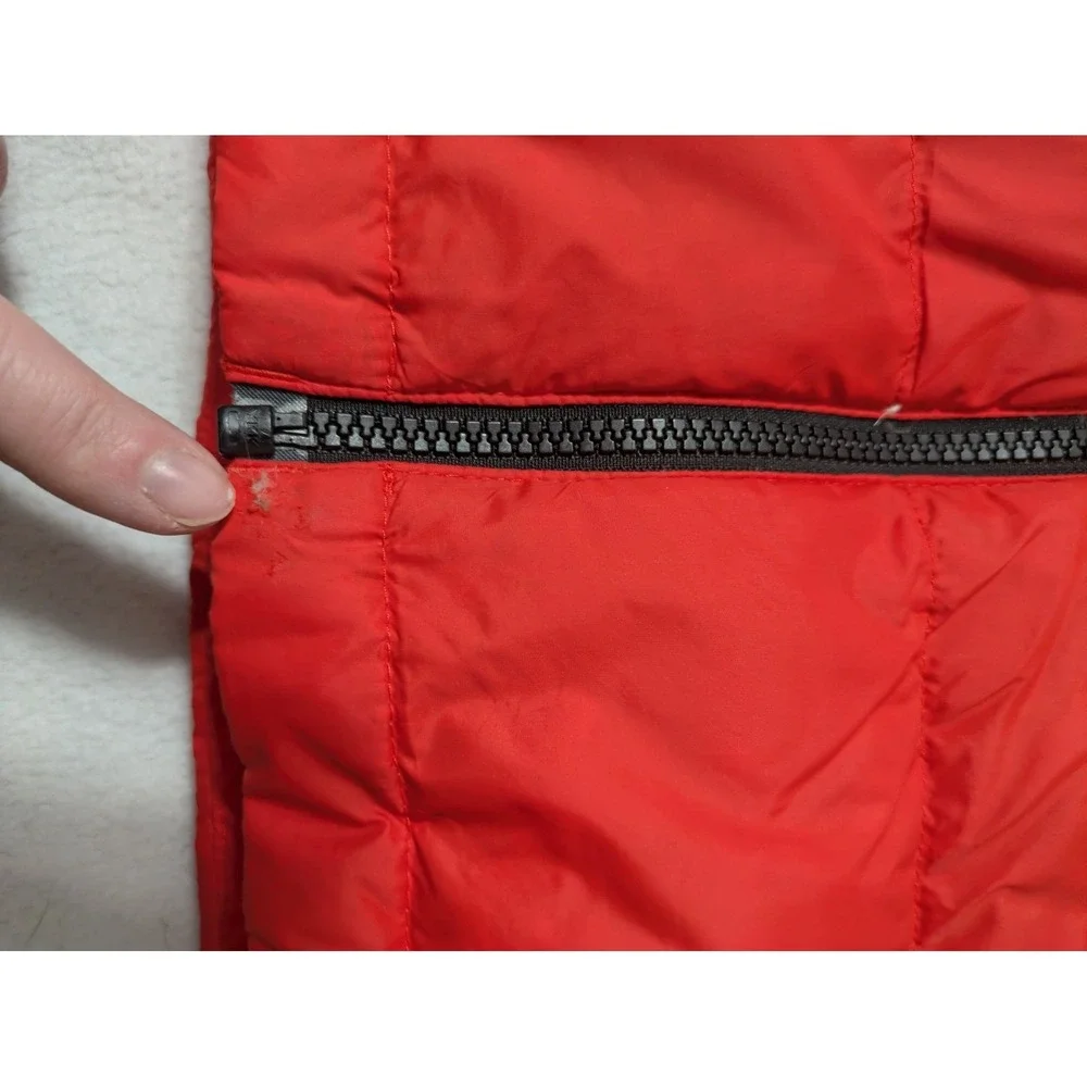 The North Face Jacket Mens Medium Red Down Puffer 550 Full Zip Outdoor Winter
